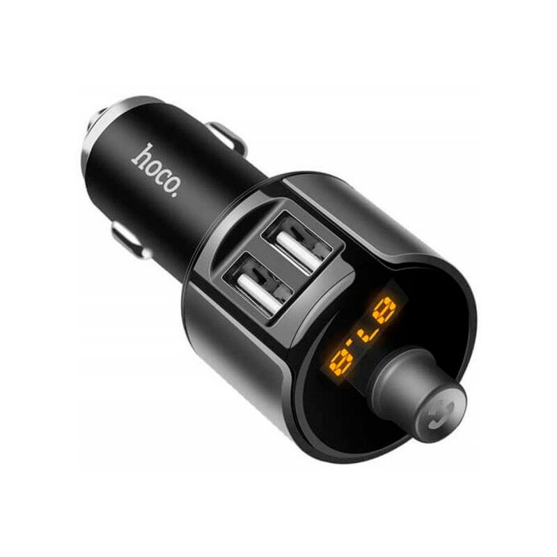 Incarcator auto cu functie de modulator FM, Hoco E19, negru