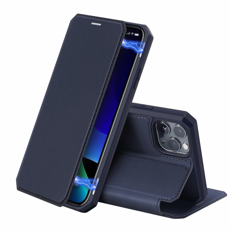 Husa iPhone 11 Pro Dux Ducis Skin X Series Flip Stand Book - Albastru