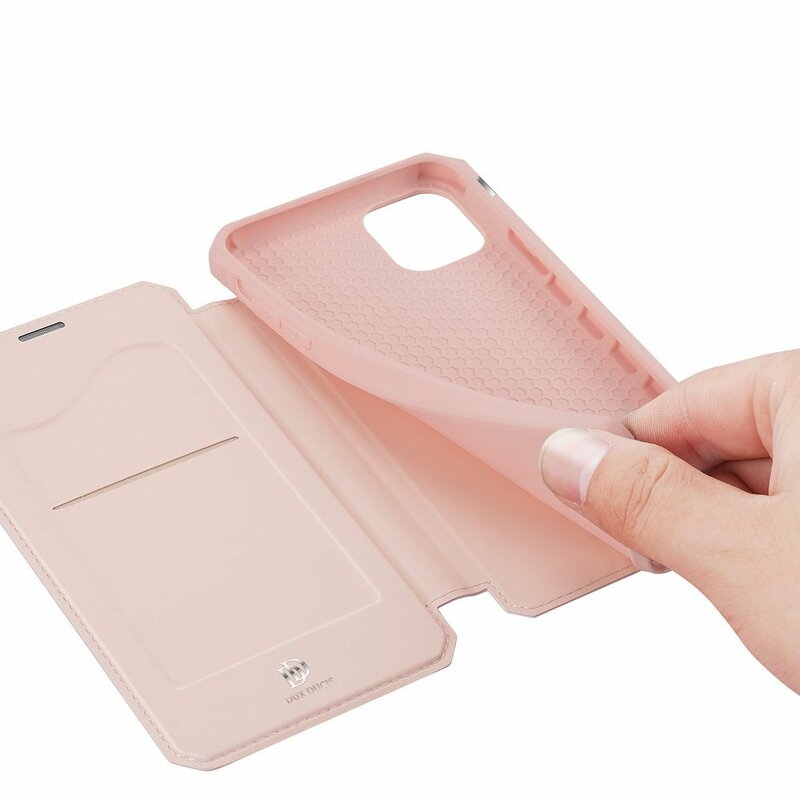Husa iPhone 11 Pro Max Dux Ducis Skin X Series Flip Stand Book - Roz