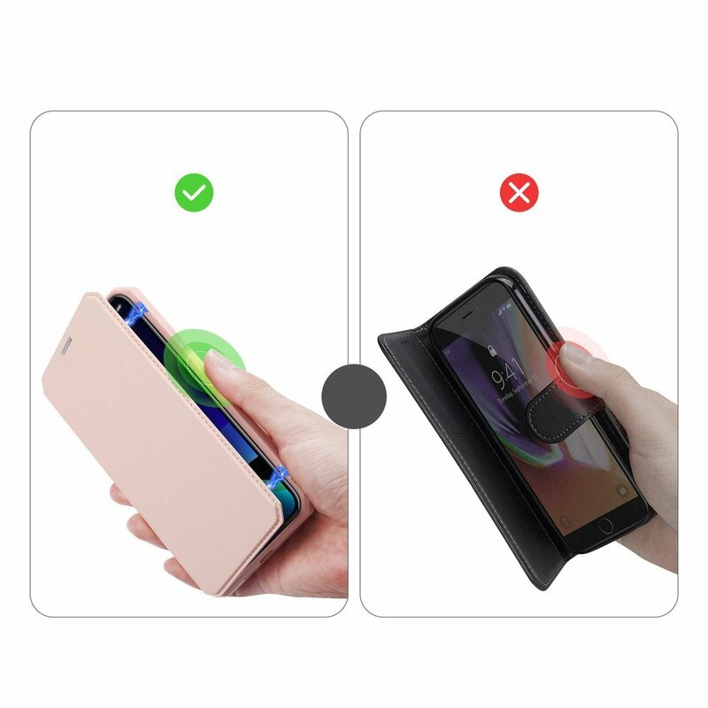 Husa iPhone 11 Pro Max Dux Ducis Skin X Series Flip Stand Book - Roz