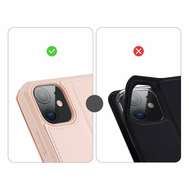 Husa iPhone 11 Dux Ducis Skin X Series Flip Stand Book - Roz