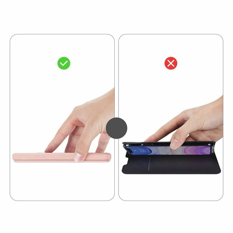 Husa iPhone 11 Dux Ducis Skin X Series Flip Stand Book - Roz