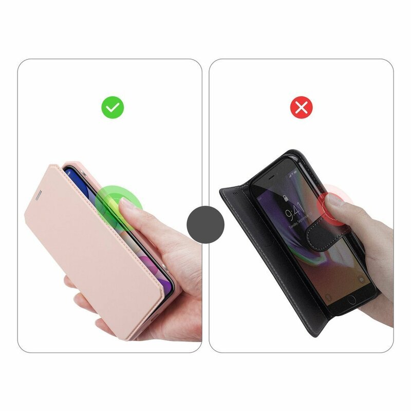 Husa iPhone 11 Dux Ducis Skin X Series Flip Stand Book - Roz