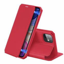 Husa iPhone 11 Dux Ducis Skin X Series Flip Stand Book - Rosu