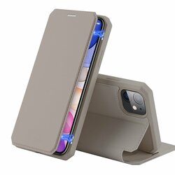 Husa iPhone 11 Dux Ducis Skin X Series Flip Stand Book - Auriu