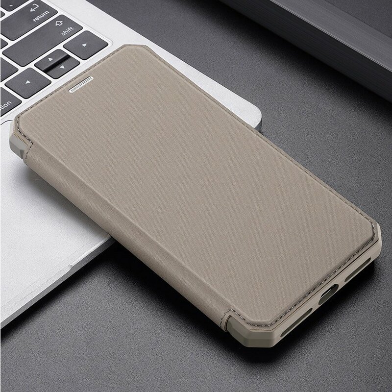 Husa iPhone 11 Pro Max Dux Ducis Skin X Series Flip Stand Book - Auriu