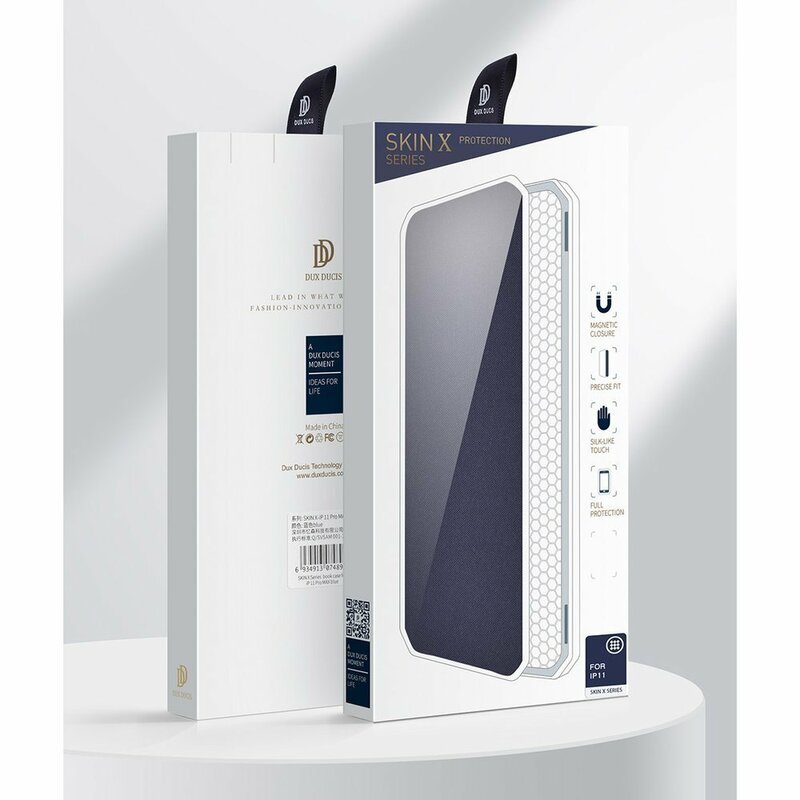 Husa iPhone 11 Pro Max Dux Ducis Skin X Series Flip Stand Book - Auriu