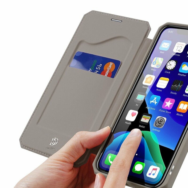 Husa iPhone 11 Pro Max Dux Ducis Skin X Series Flip Stand Book - Auriu