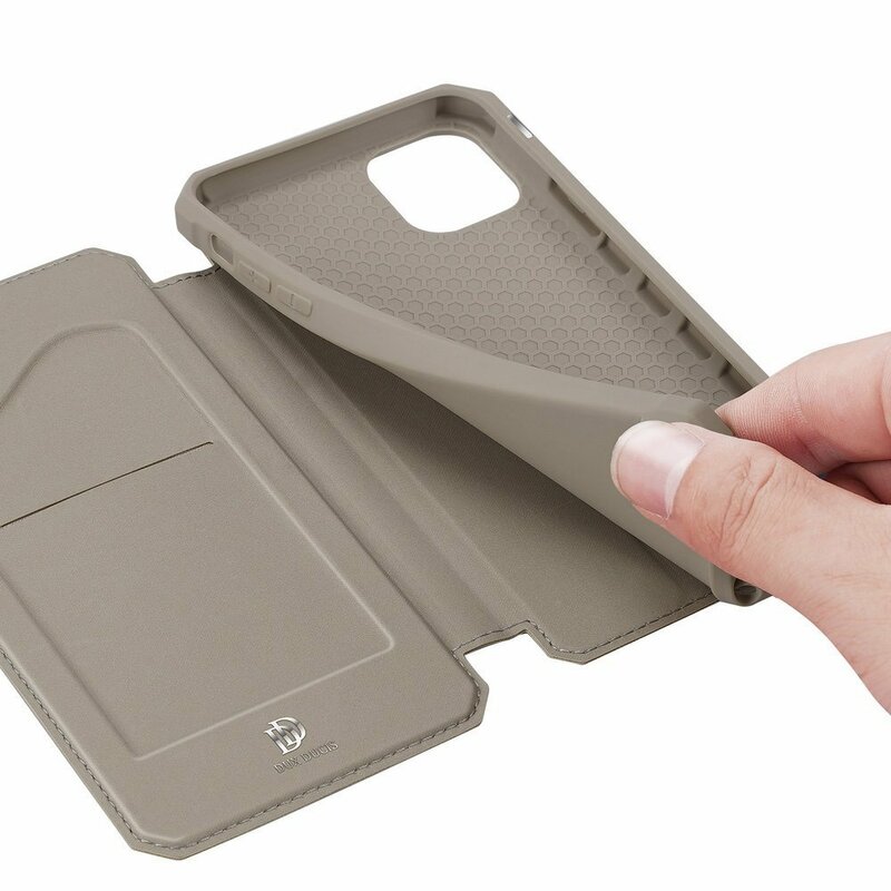 Husa iPhone 11 Pro Max Dux Ducis Skin X Series Flip Stand Book - Auriu
