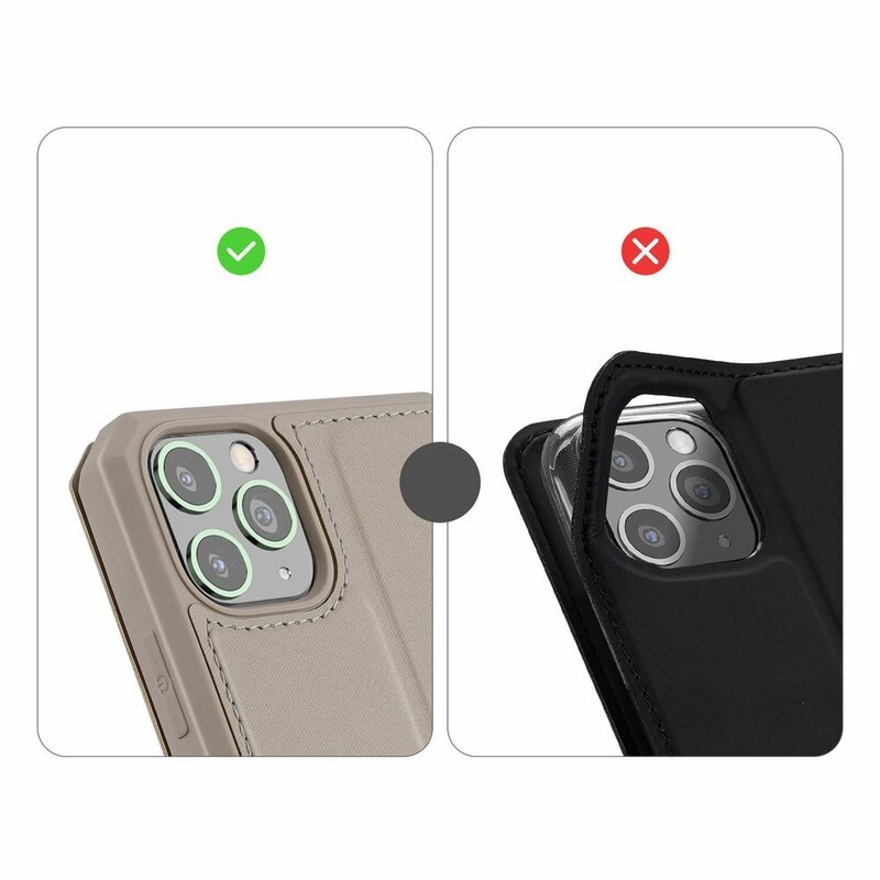 Husa iPhone 11 Pro Max Dux Ducis Skin X Series Flip Stand Book - Auriu