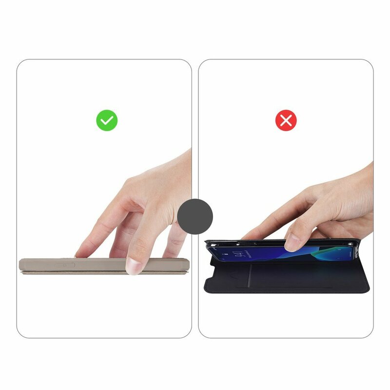 Husa iPhone 11 Pro Max Dux Ducis Skin X Series Flip Stand Book - Auriu