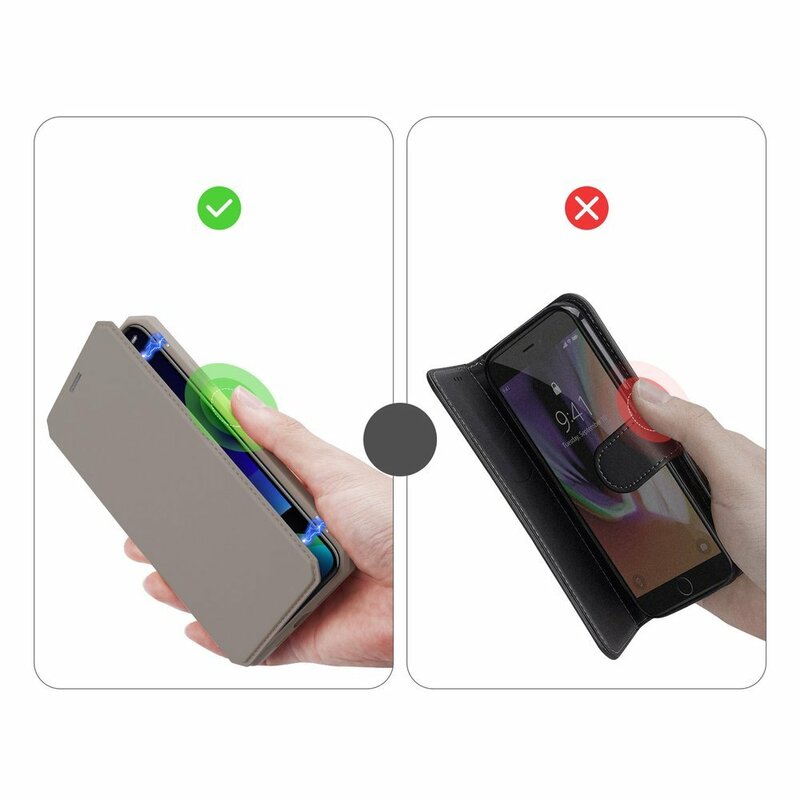 Husa iPhone 11 Pro Max Dux Ducis Skin X Series Flip Stand Book - Auriu