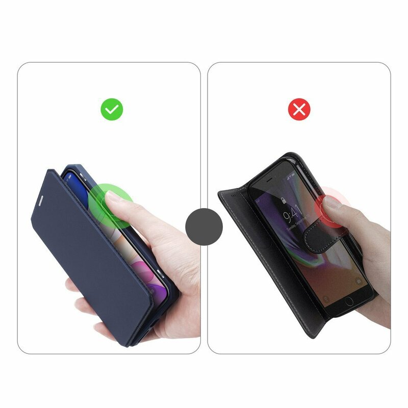 Husa iPhone 11 Pro Max Dux Ducis Skin X Series Flip Stand Book - Albastru