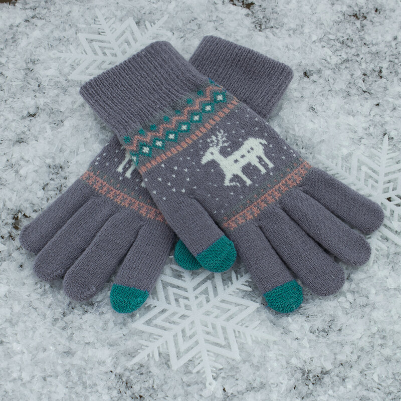 Manusi touchscreen dama Magic Winter, lana, mov