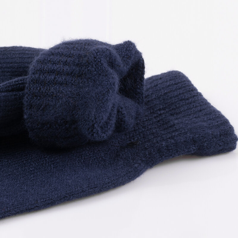 Manusi touchscreen unisex Acrylic Fiber, acrilic, albastru inchis