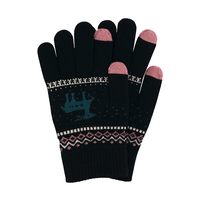 Manusi touchscreen dama Magic Winter, lana, negru