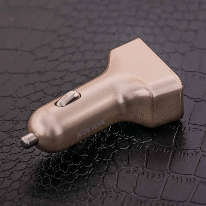 Incarcator Auto Kanex 3xUSB 4.4A - Auriu