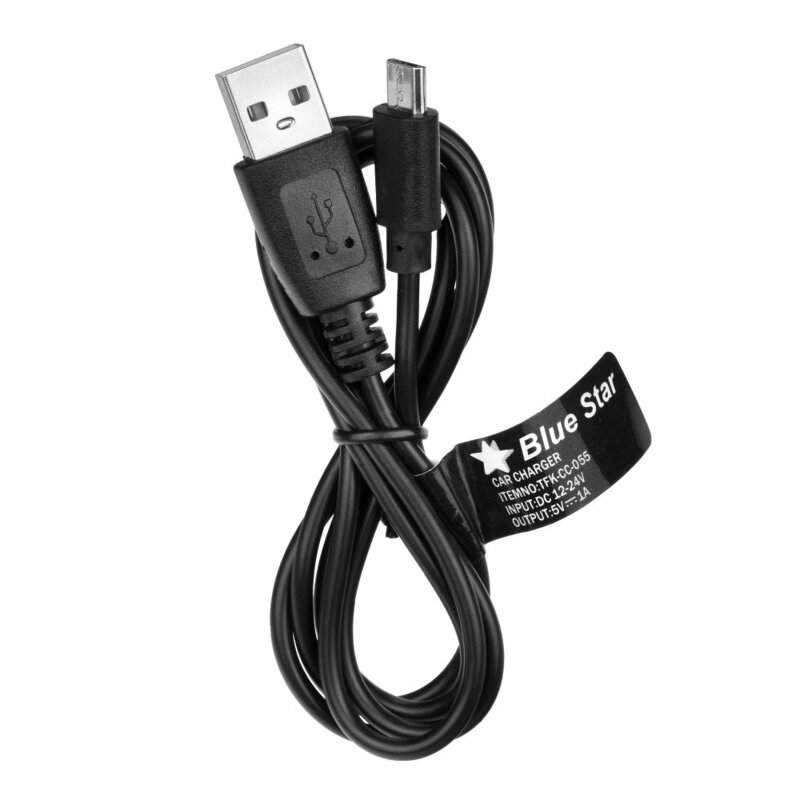 Incarcator Auto Blue Star 1.0A + Cablu Date Micro USB
