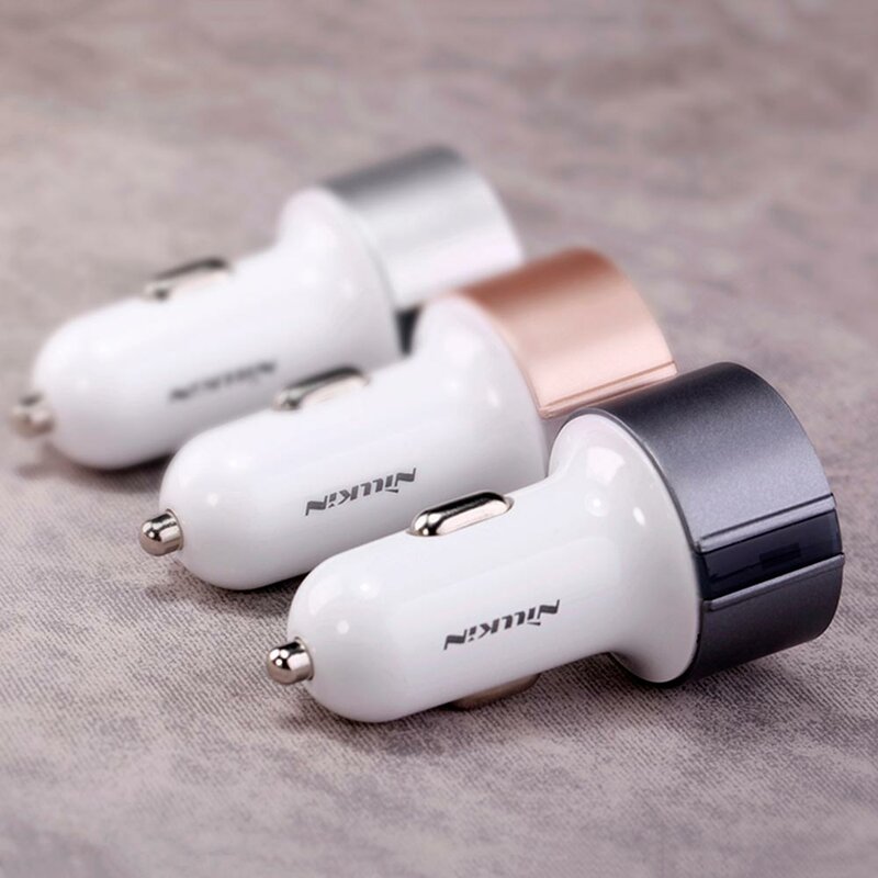 Incarcator Auto Nillkin Vigor 2XUSB 3.4A - Argintiu