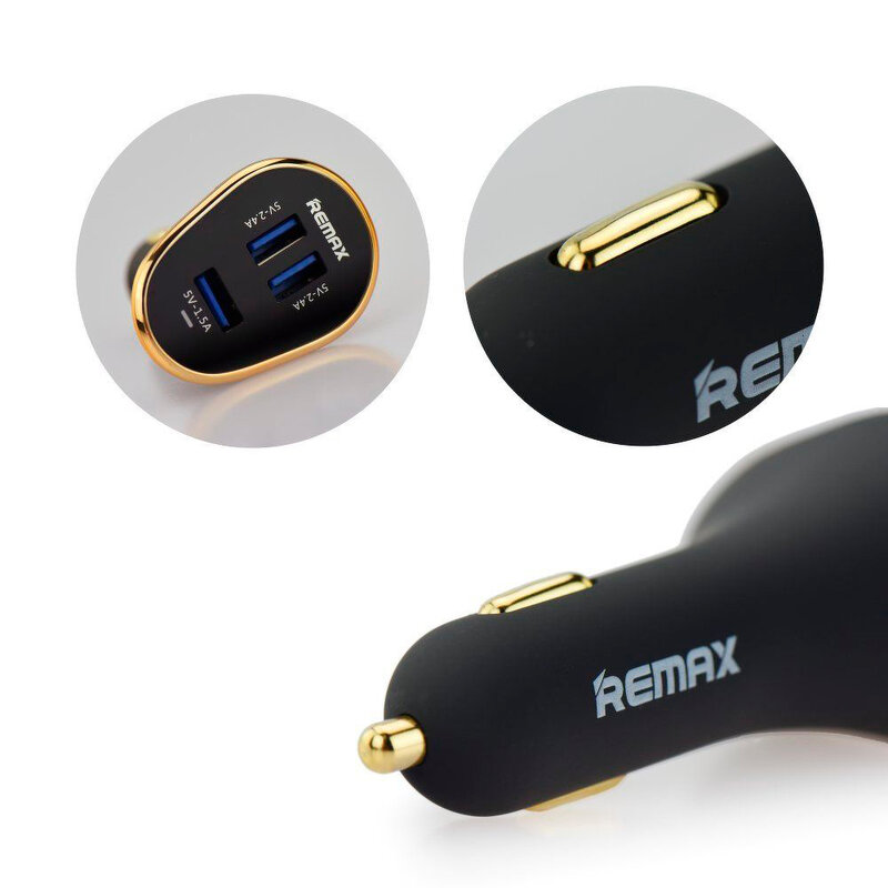 Incarcator Auto REMAX 3U 3xUSB 6.3A - Alb