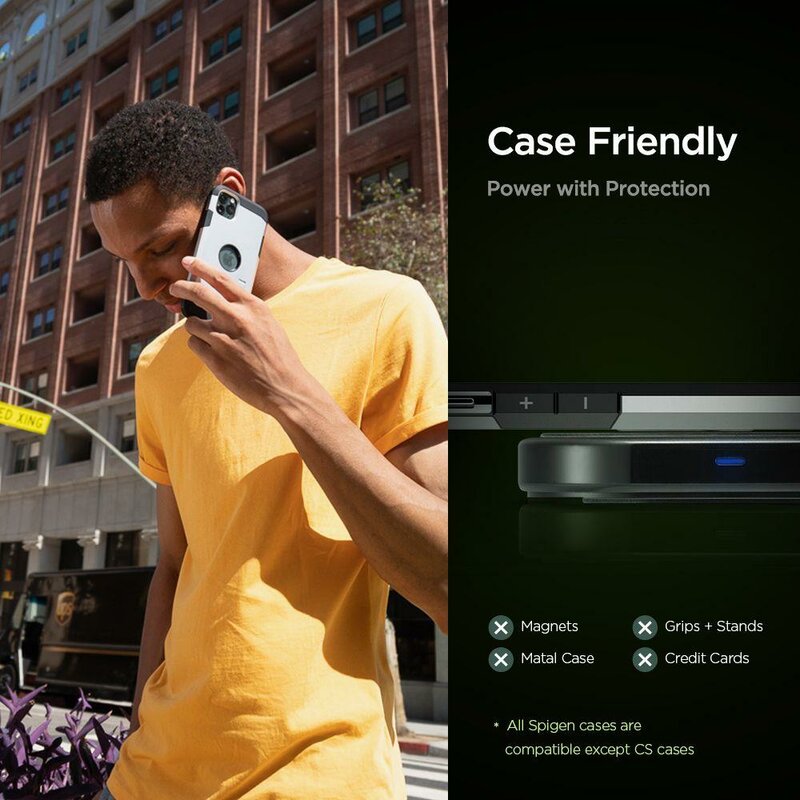 Incarcator Wireless Spigen F309W SteadiBoost With ControlHeat 10W - Negru