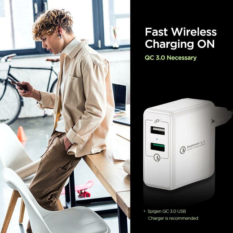 Incarcator Wireless Spigen F309W SteadiBoost With ControlHeat 10W - Negru