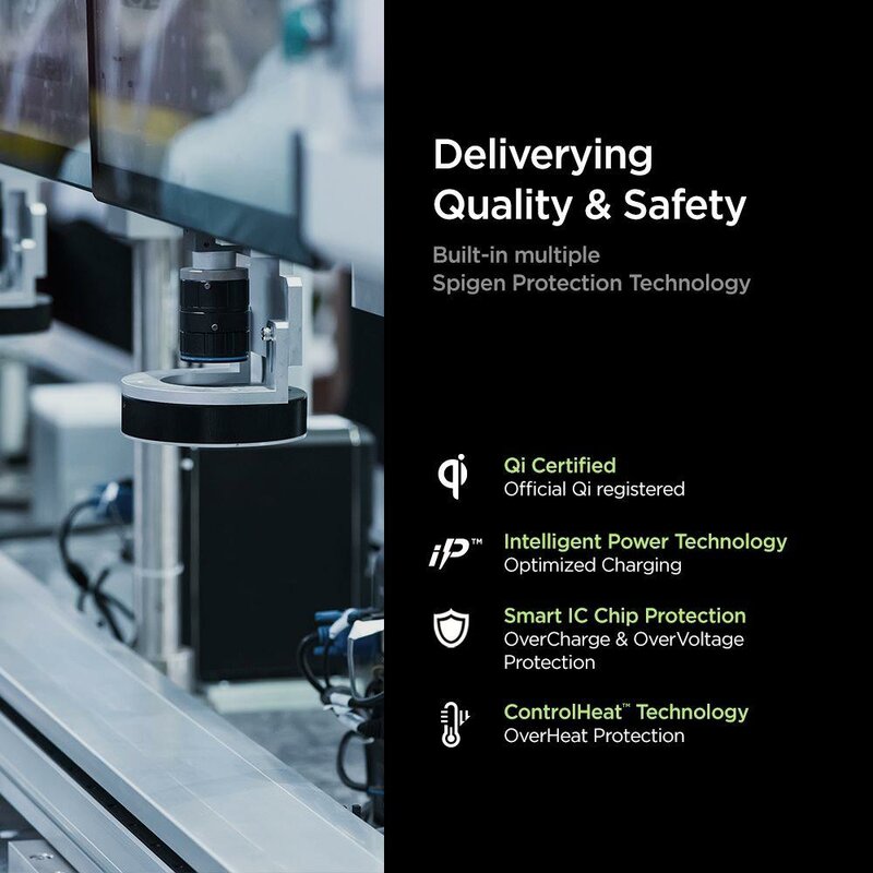 Incarcator Wireless Spigen F309W SteadiBoost With ControlHeat 10W - Negru