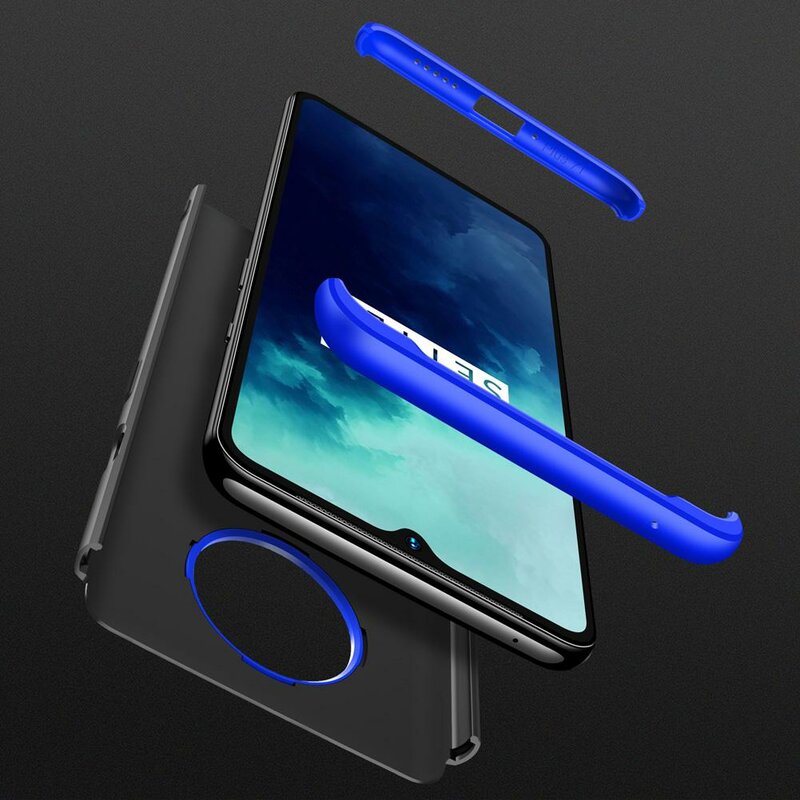 Husa OnePlus 7T GKK 360 Full Cover Negru-Albastru