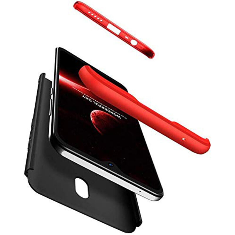 Husa Xiaomi Redmi 8A GKK 360 Full Cover Negru-Rosu