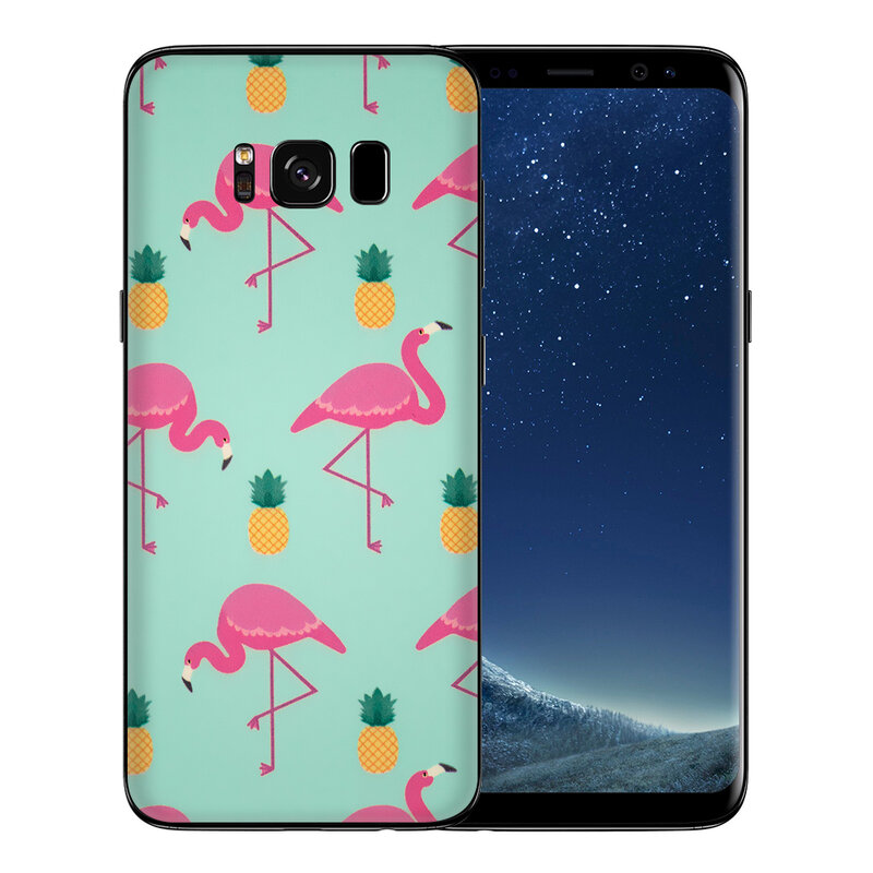 Skin Samsung Galaxy S8+, Galaxy S8 Plus - Sticker Mobster Autoadeziv Pentru Spate - Flamingo