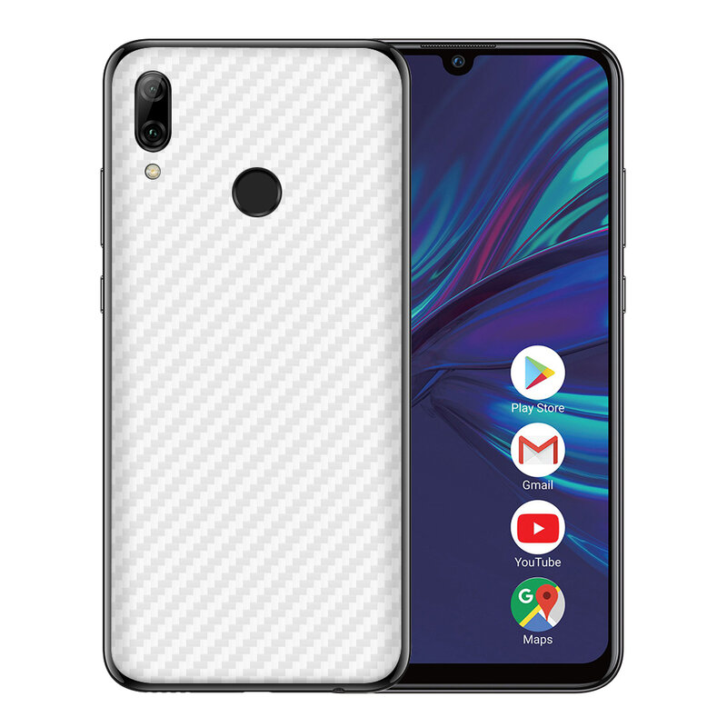 Skin Huawei P Smart 2019 - Sticker Mobster Autoadeziv Pentru Spate - Carbon White
