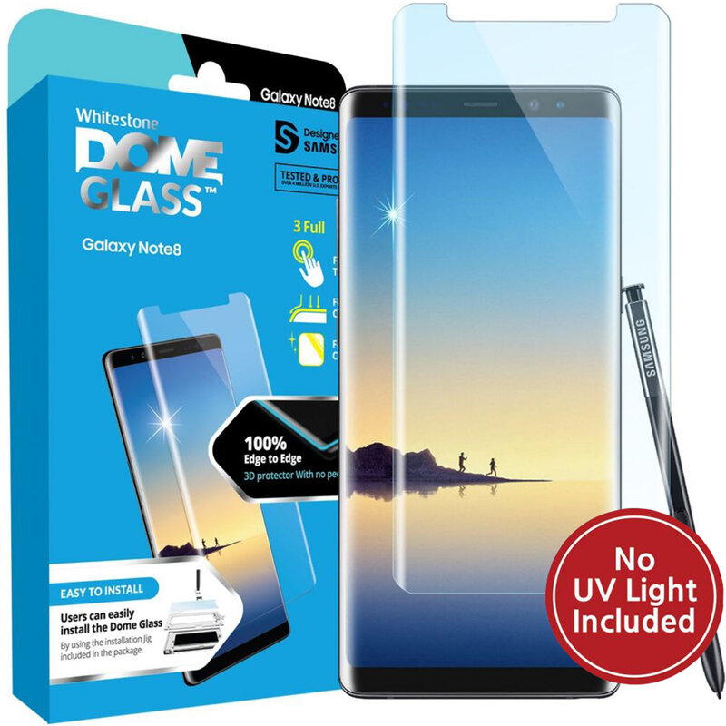 Folie Sticla Samsung Galaxy Note 8 Whitestone Dome Full Cover Case Friendly Fara Lampa UV - Clear