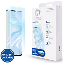 Folie Sticla Huawei P30 Pro Whitestone Dome Full Cover Case Friendly Cu Lampa UV - Clear