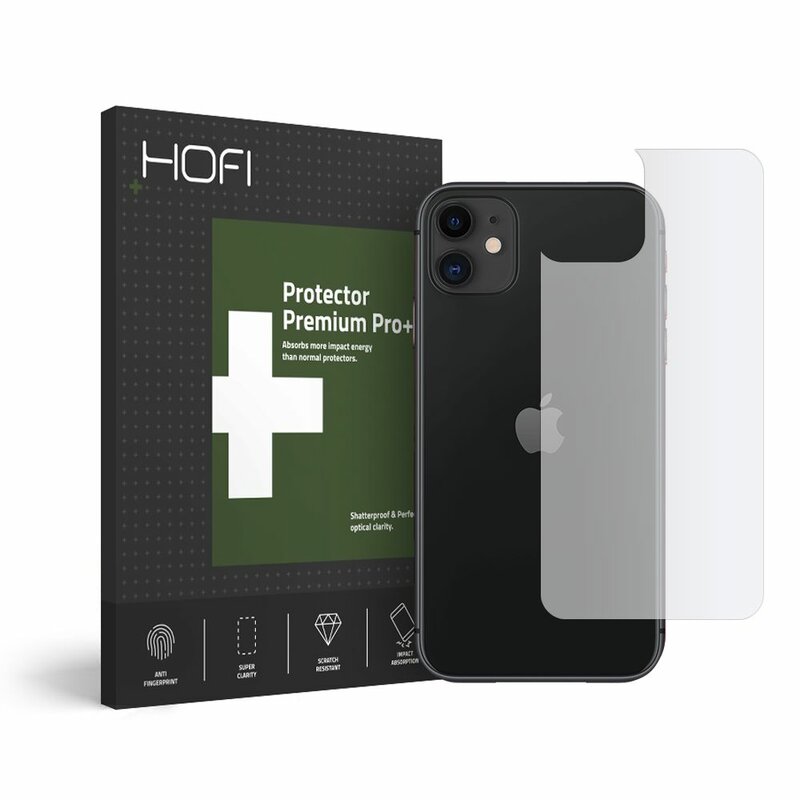 Folie Sticla iPhone 11 Hofi Glass Pro+ Back Protector - Clear