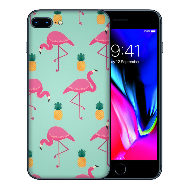 Skin iPhone 8 Plus - Sticker Mobster Autoadeziv Pentru Spate - Flamingo