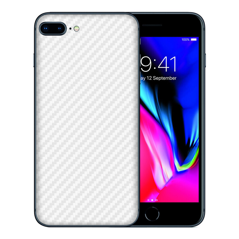 Skin iPhone 8 Plus - Sticker Mobster Autoadeziv Pentru Spate - Carbon White