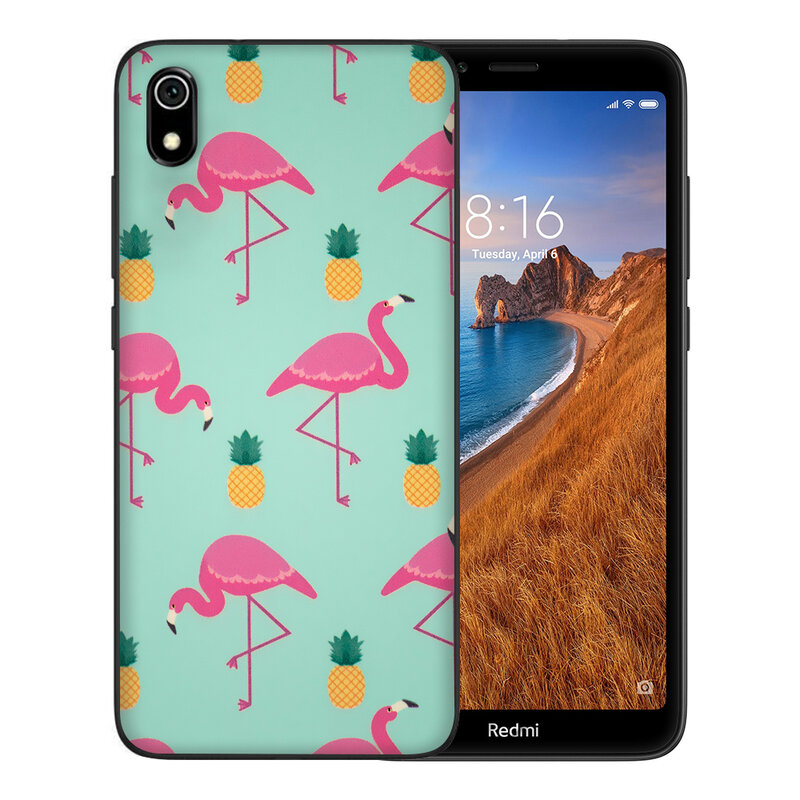 Skin Xiaomi Redmi 7A - Sticker Mobster Autoadeziv Pentru Spate - Flamingo