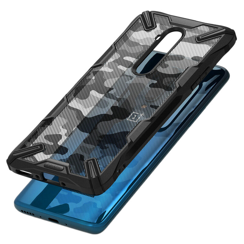 Husa OnePlus 7T Pro Ringke Fusion X Design - Camo Black