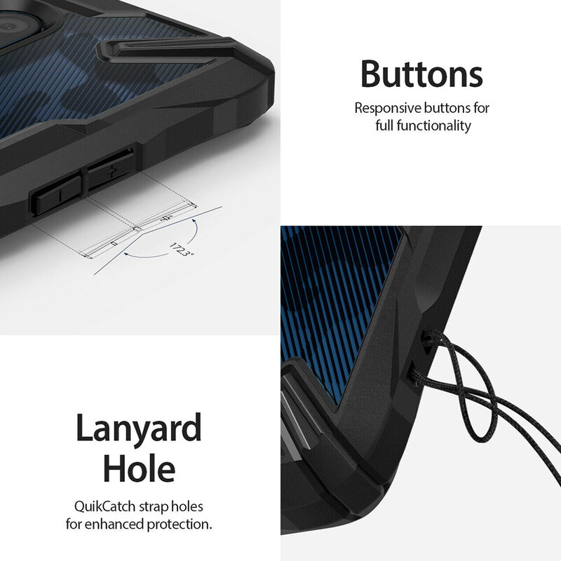 Husa OnePlus 7T Pro Ringke Fusion X Design - Camo Black