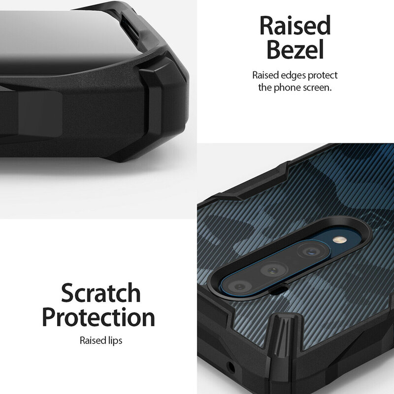 Husa OnePlus 7T Pro Ringke Fusion X Design - Camo Black