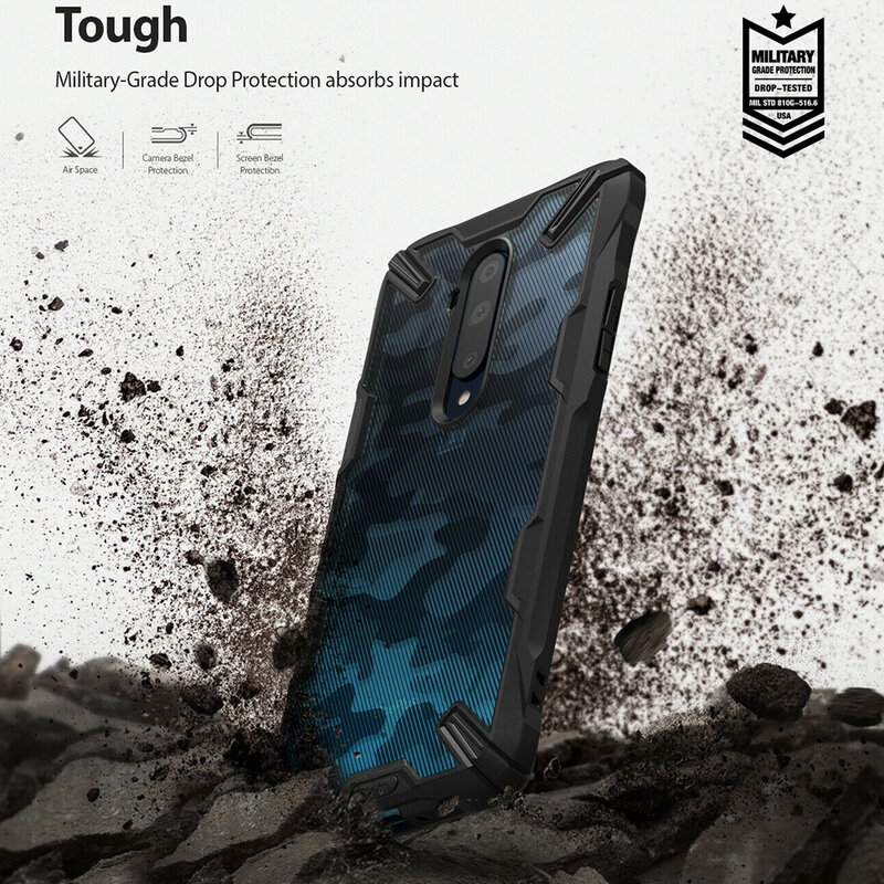 Husa OnePlus 7T Pro Ringke Fusion X Design - Camo Black