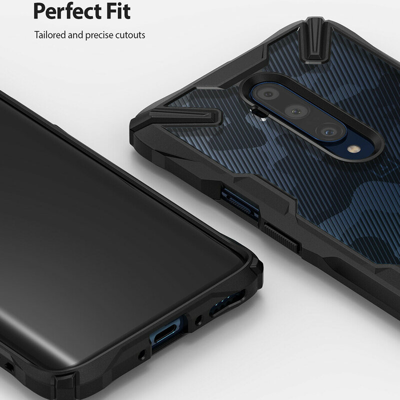 Husa OnePlus 7T Pro Ringke Fusion X Design - Camo Black