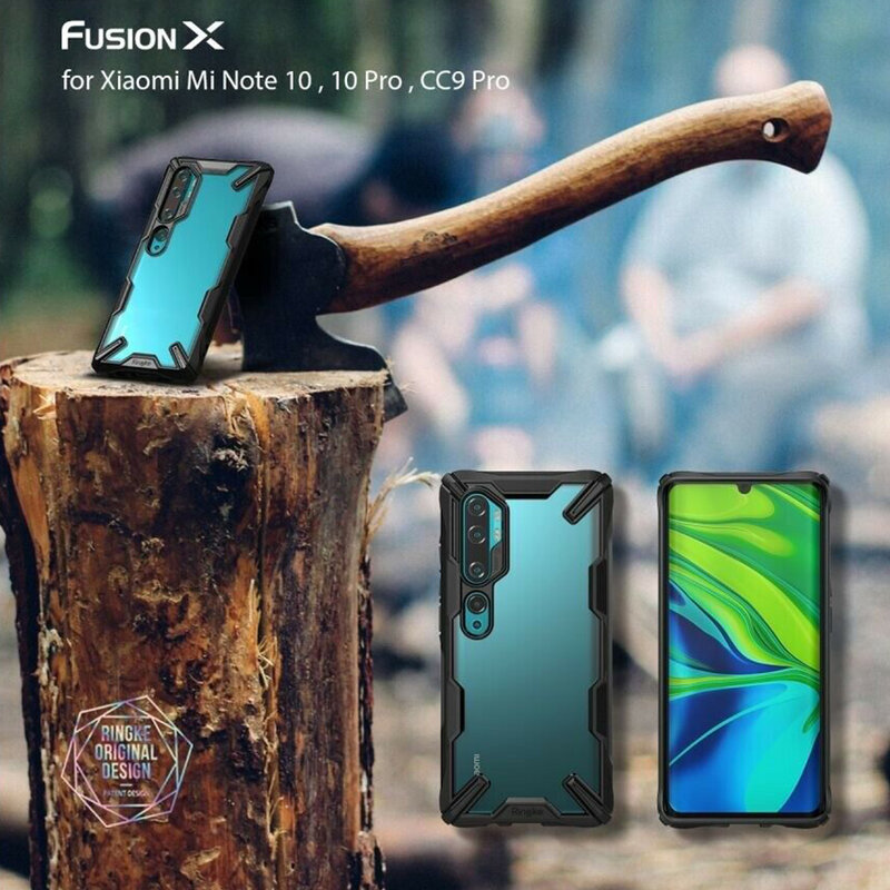 Husa Xiaomi Mi CC9 Pro Ringke Fusion X - Black