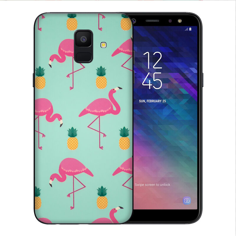 Skin Samsung Galaxy A6 2018 - Sticker Mobster Autoadeziv Pentru Spate - Flamingo