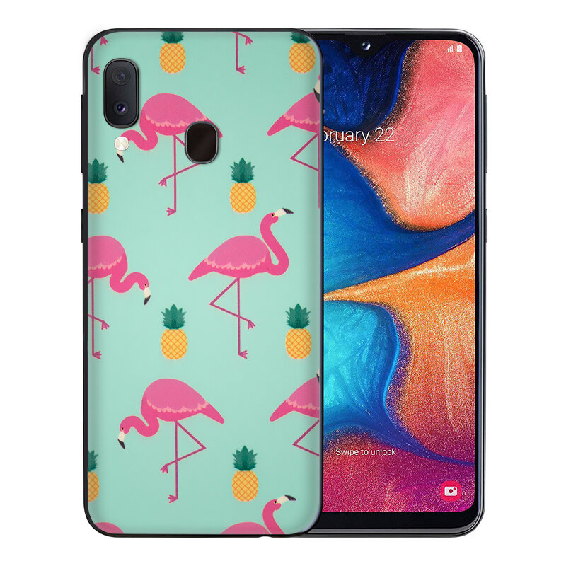 Skin Samsung Galaxy A20 - Sticker Mobster Autoadeziv Pentru Spate - Flamingo