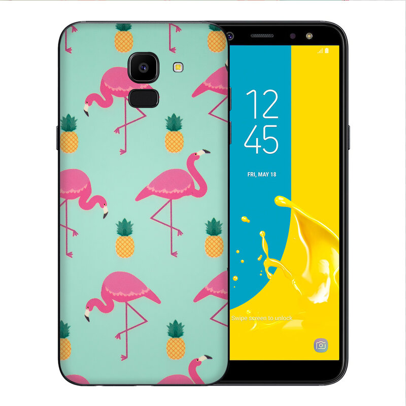 Skin Samsung Galaxy J6 2018 - Sticker Mobster Autoadeziv Pentru Spate - Flamingo