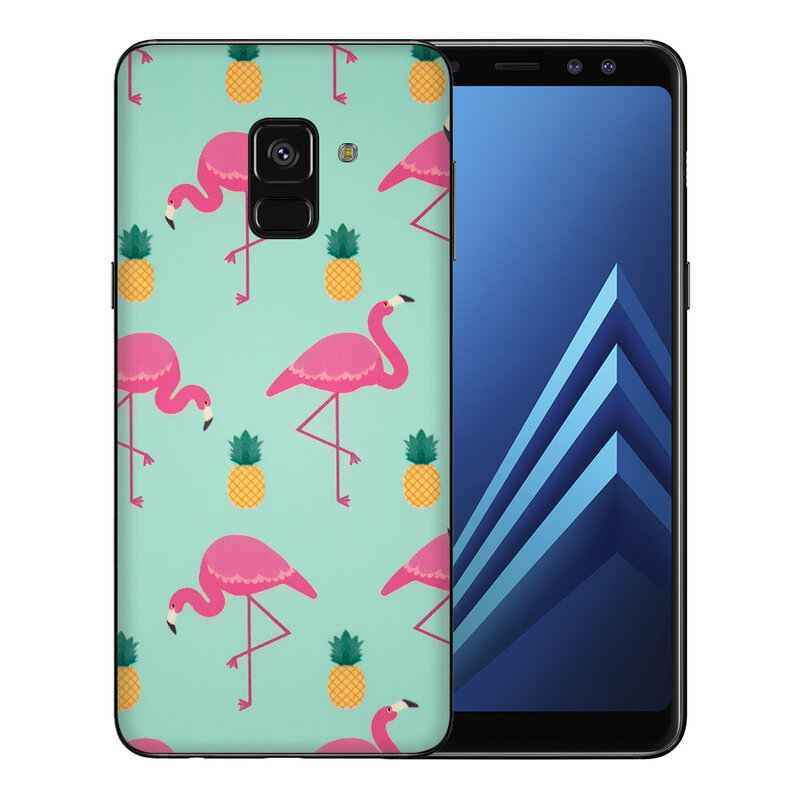 Skin Samsung Galaxy A8 2018 A530 - Sticker Mobster Autoadeziv Pentru Spate - Flamingo