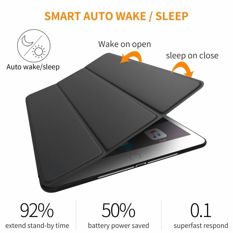 Husa Apple iPad 4 A1458/A1459/A1460 Tech-Protect Smartcase Soft Flexible Back - Black