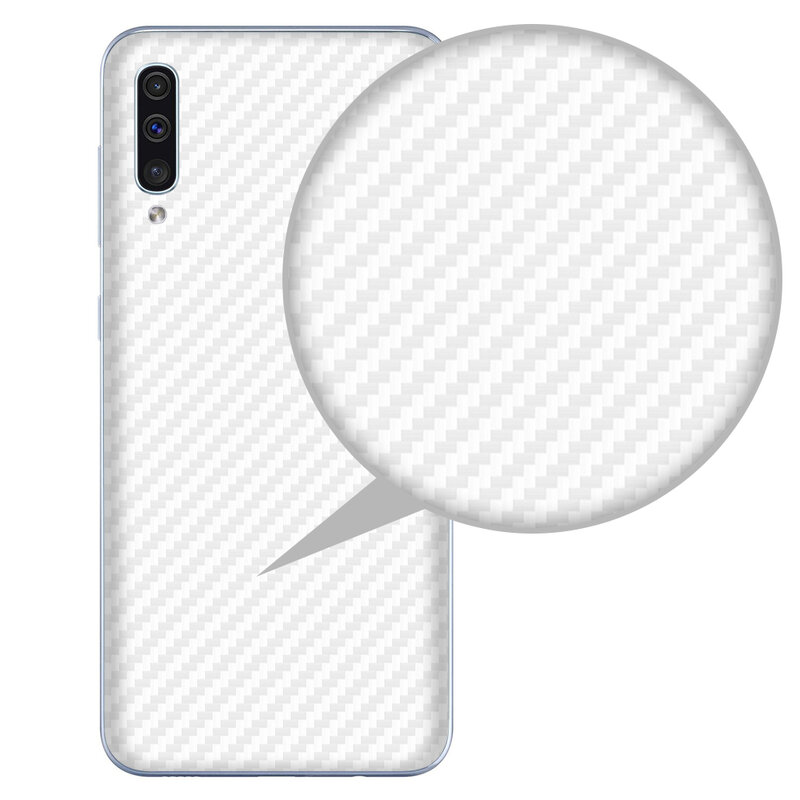 Skin Samsung Galaxy A50 - Sticker Mobster Autoadeziv Pentru Spate - Carbon White