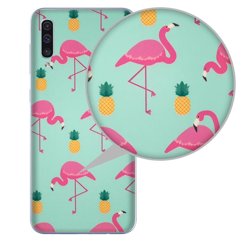 Skin Samsung Galaxy A50 - Sticker Mobster Autoadeziv Pentru Spate - Flamingo